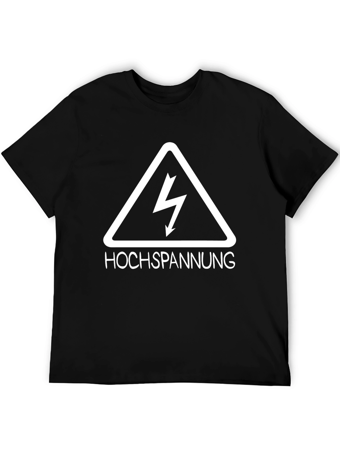 High Voltage Warning Graphic T-Shirt - Mens Black Tee
