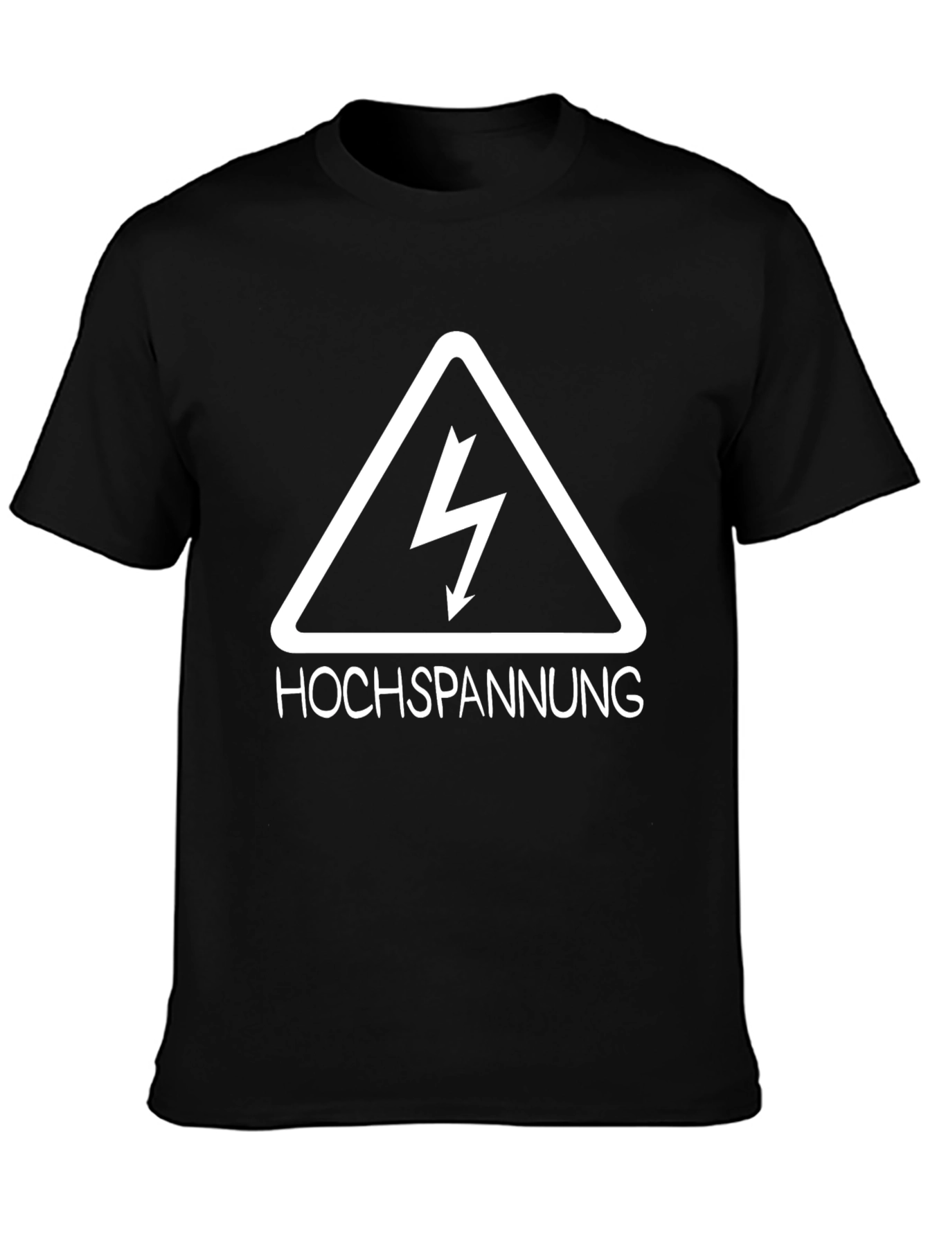 High Voltage Warning Graphic T-Shirt - Mens Black Tee