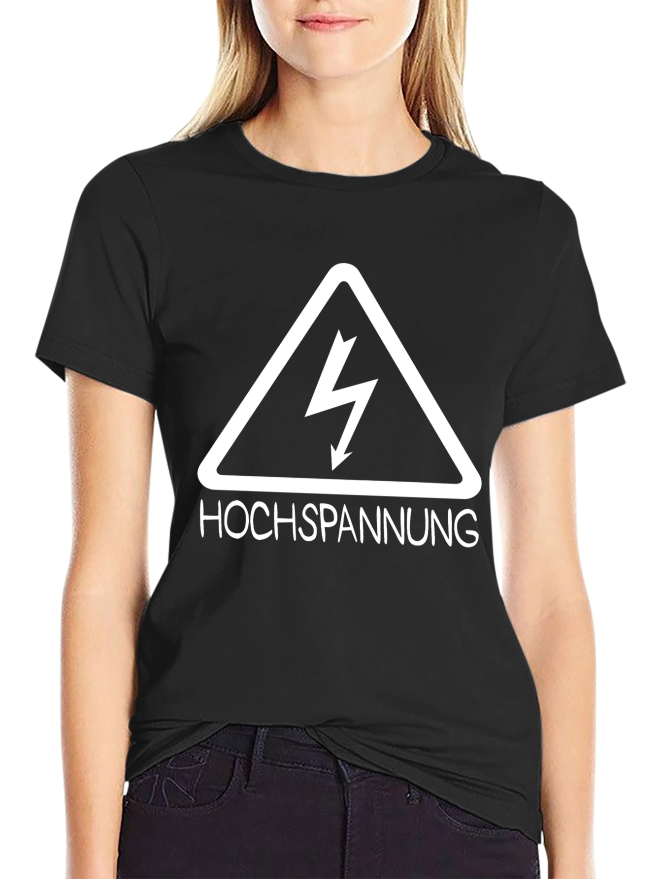High Voltage Warning Graphic T-Shirt - Mens Black Tee