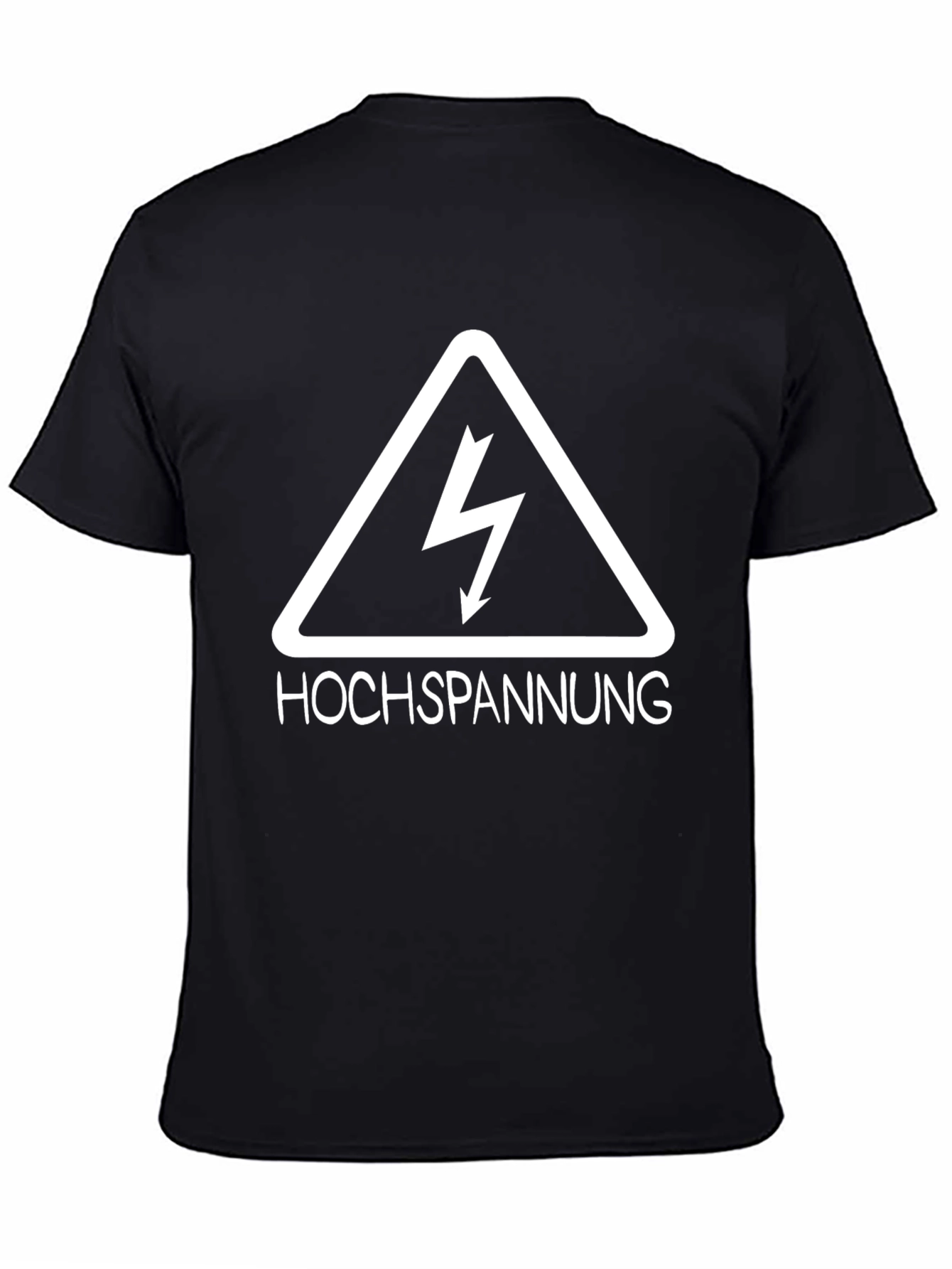 High Voltage Warning Graphic T-Shirt - Mens Black Tee
