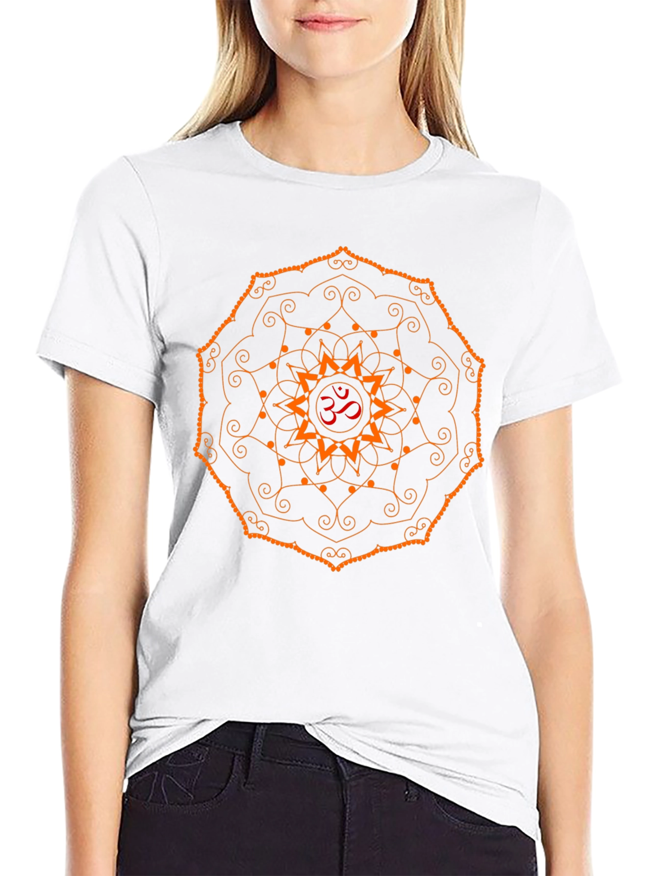Om Mandala Graphic Black T-Shirt - Yoga Meditation Tee