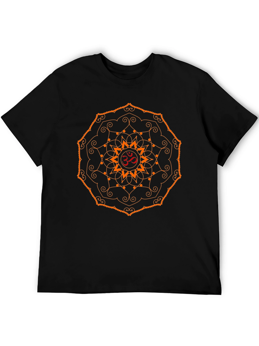 Om Mandala Graphic Black T-Shirt - Yoga Meditation Tee