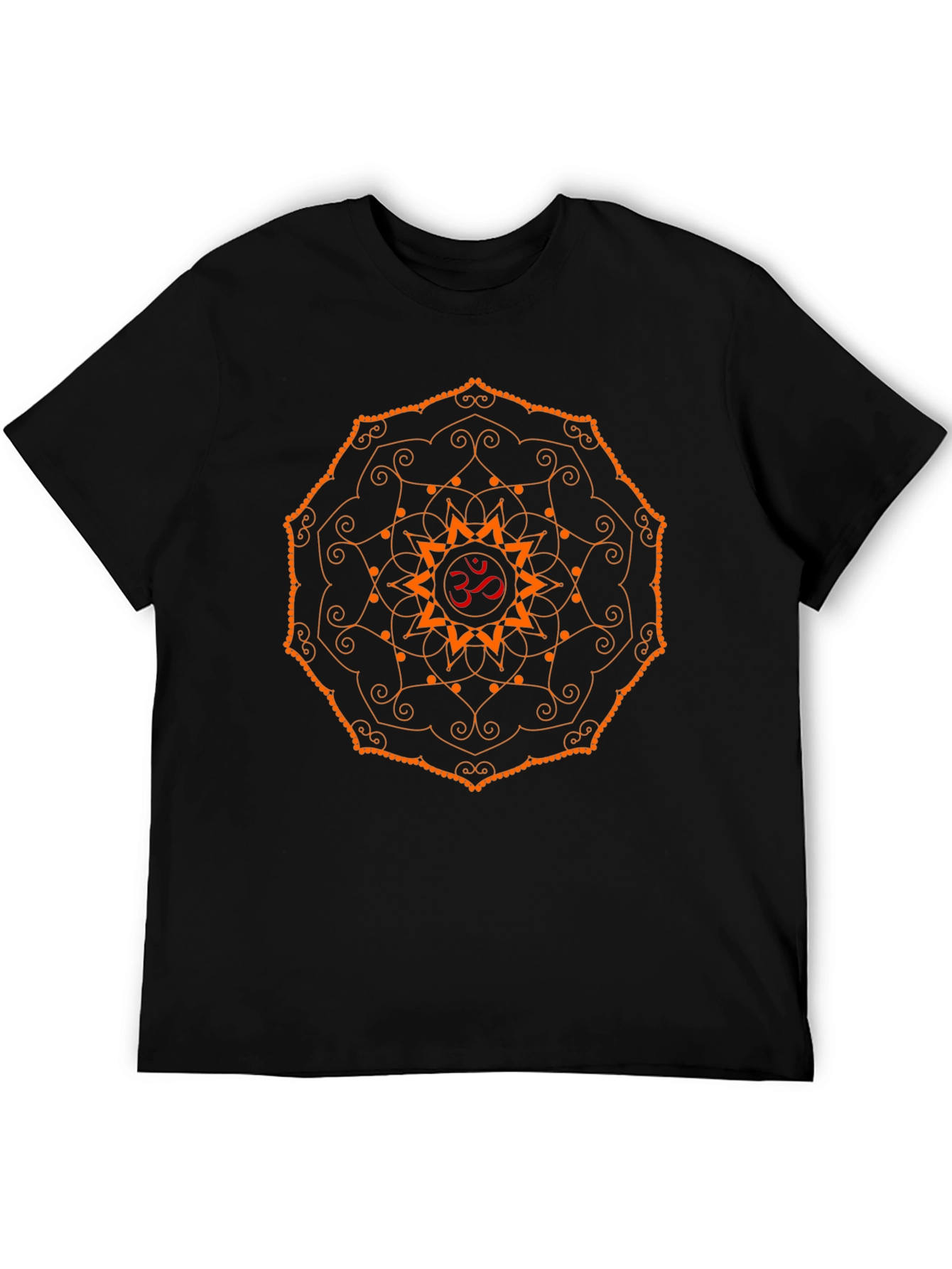 Om Mandala Graphic Black T-Shirt - Yoga Meditation Tee