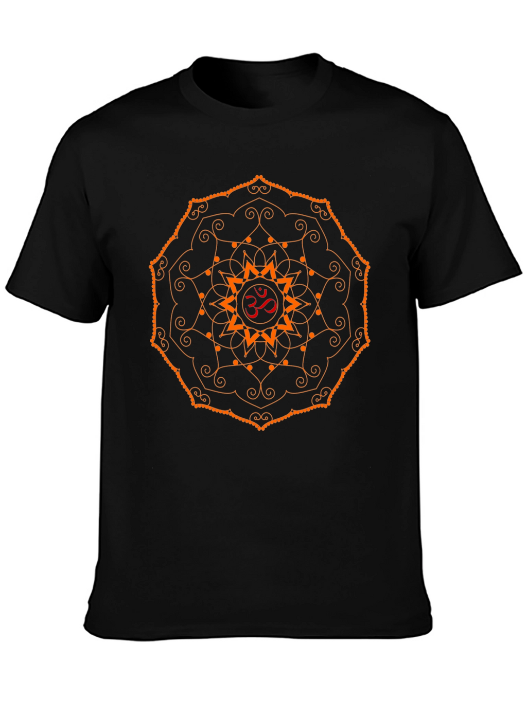 Om Mandala Graphic Black T-Shirt - Yoga Meditation Tee