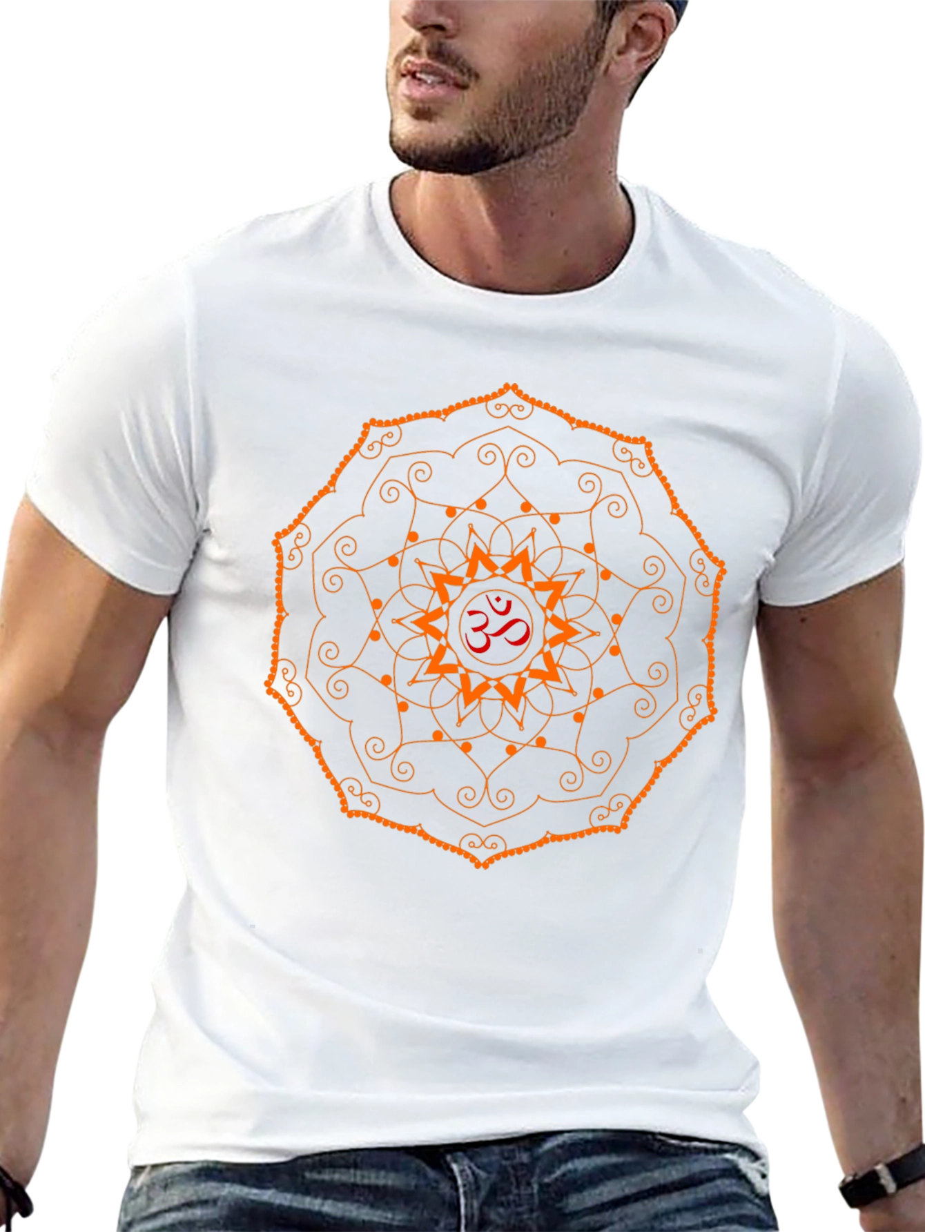 Om Mandala Graphic Black T-Shirt - Yoga Meditation Tee