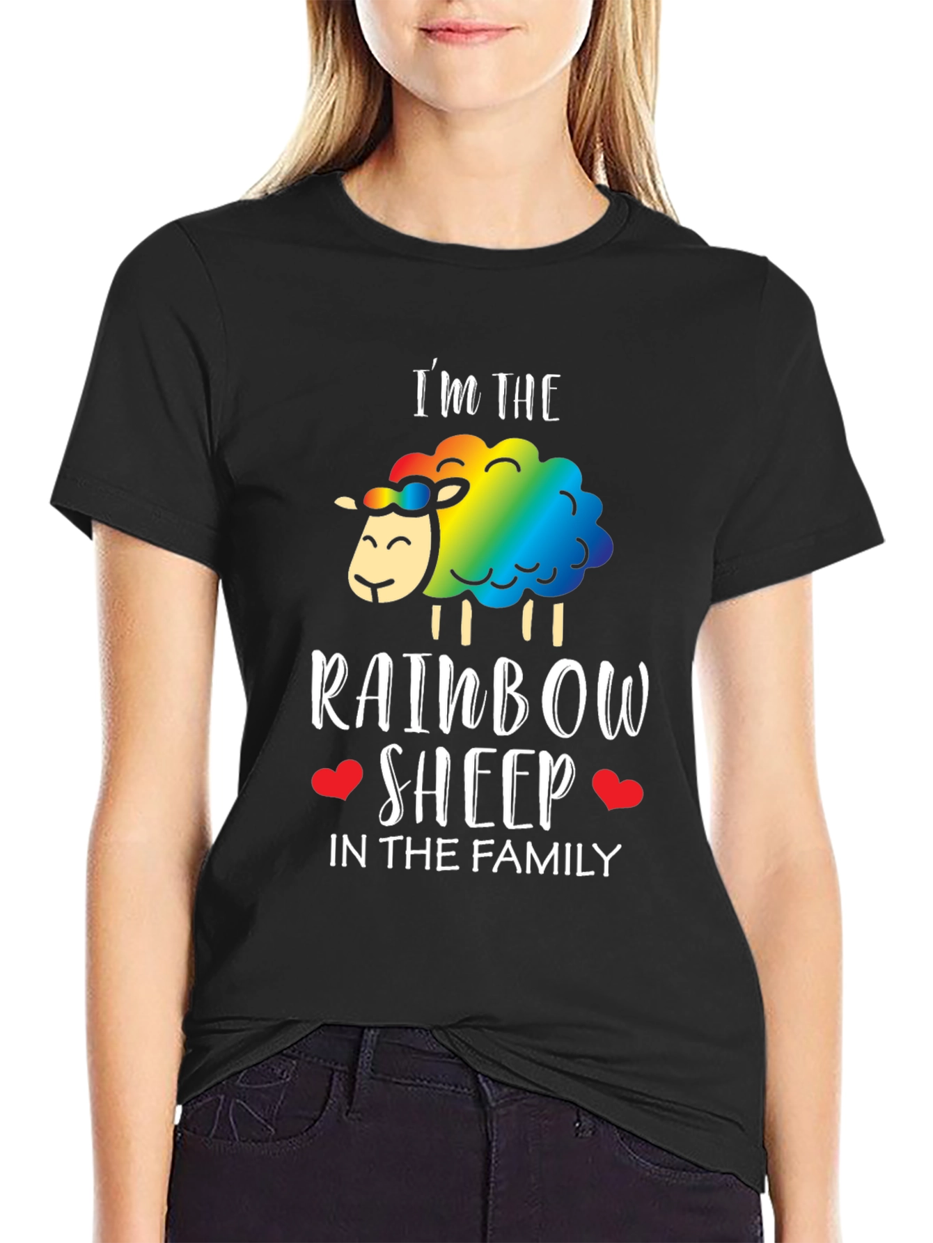 Rainbow Sheep Family T-Shirt - Pride LGBTQ+ Tee