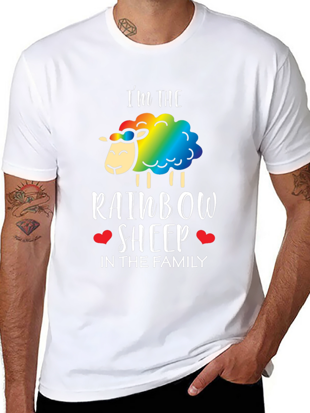 Rainbow Sheep Family T-Shirt - Pride LGBTQ+ Tee