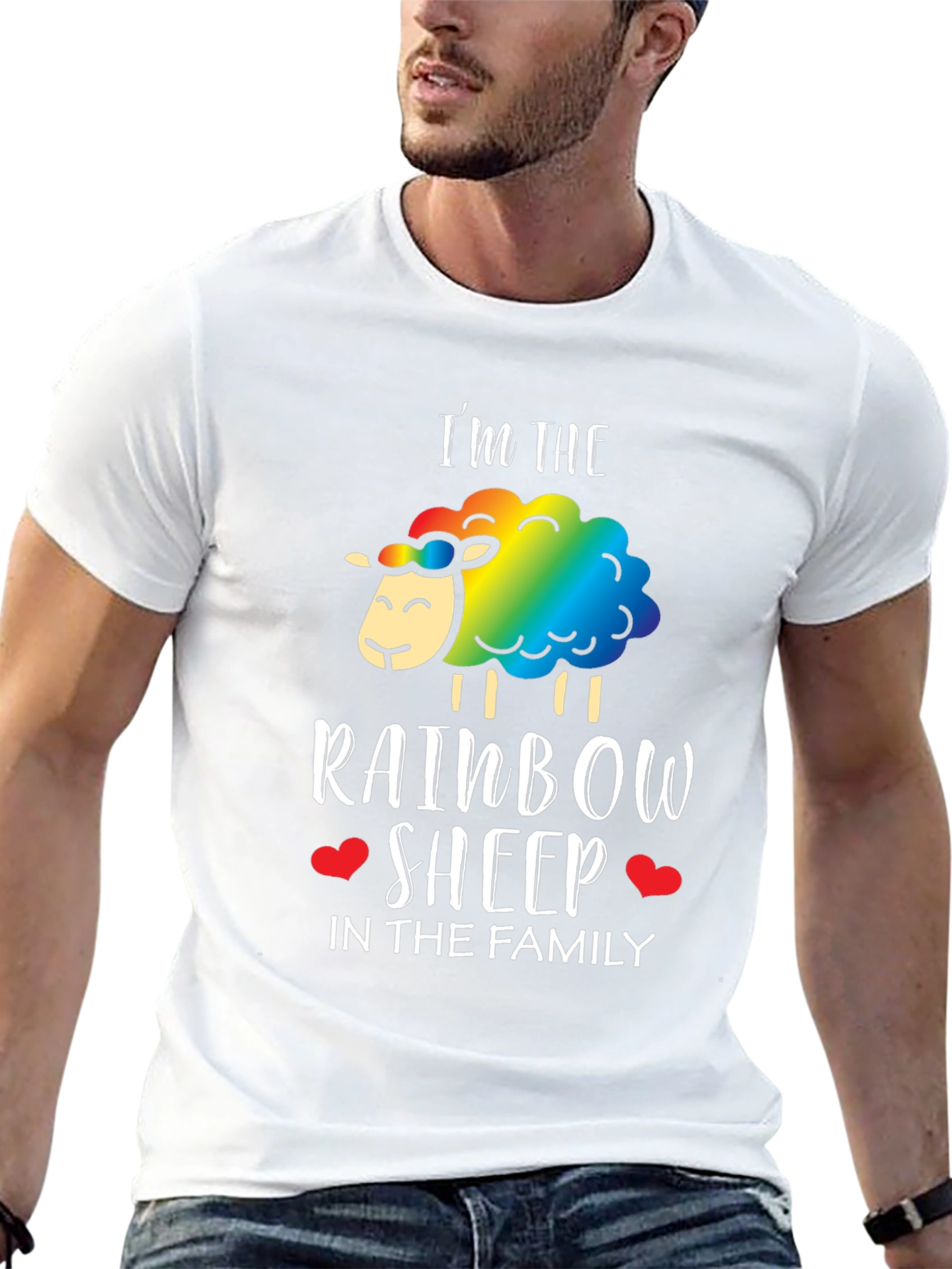 Rainbow Sheep Family T-Shirt - Pride LGBTQ+ Tee