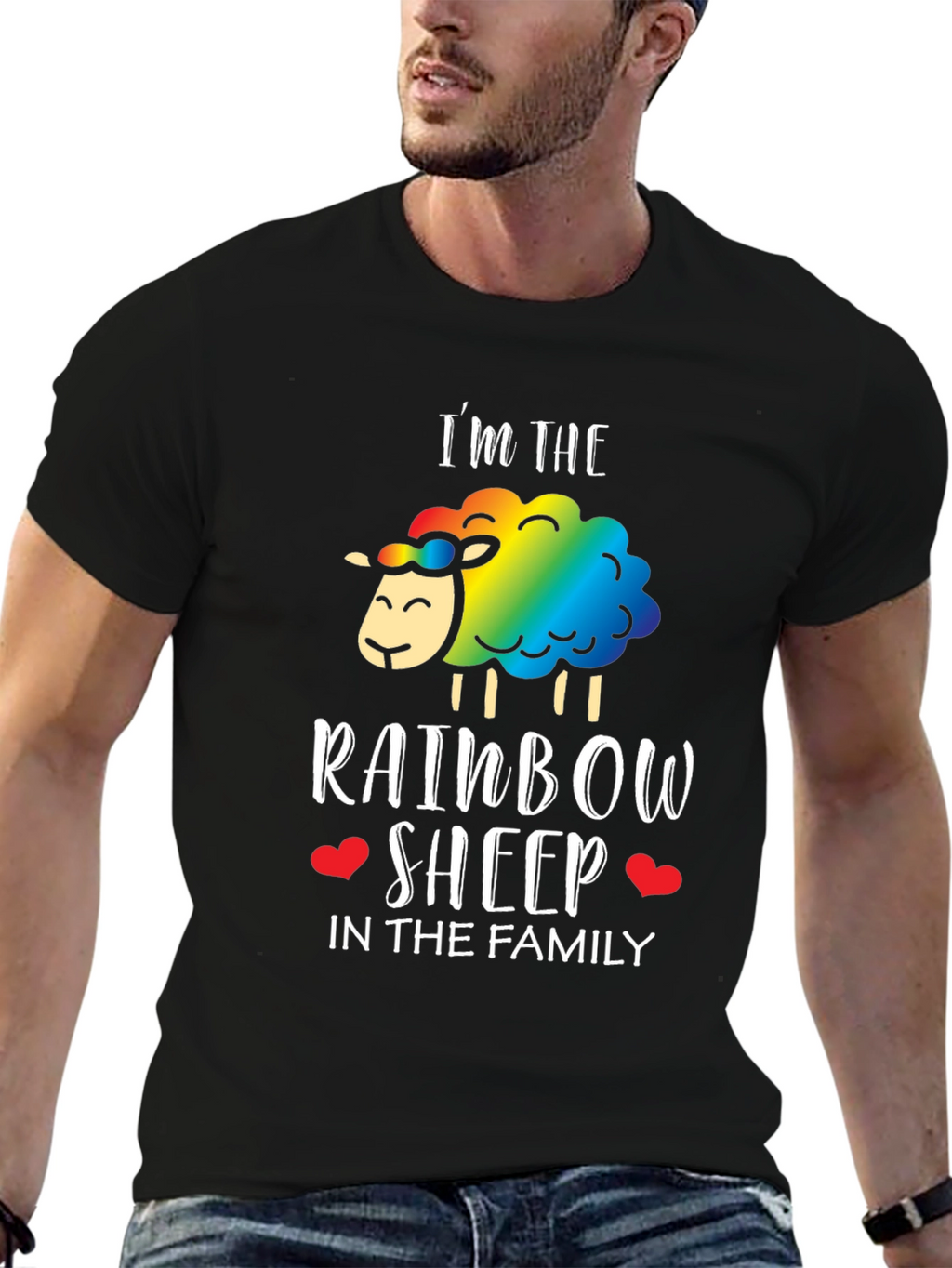 Rainbow Sheep Family T-Shirt - Pride LGBTQ+ Tee