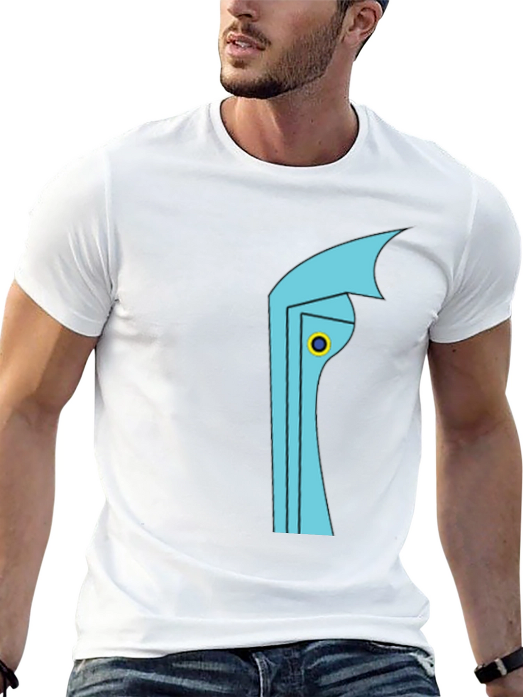 Geometric T-Shirt - Cool Blue Accent
