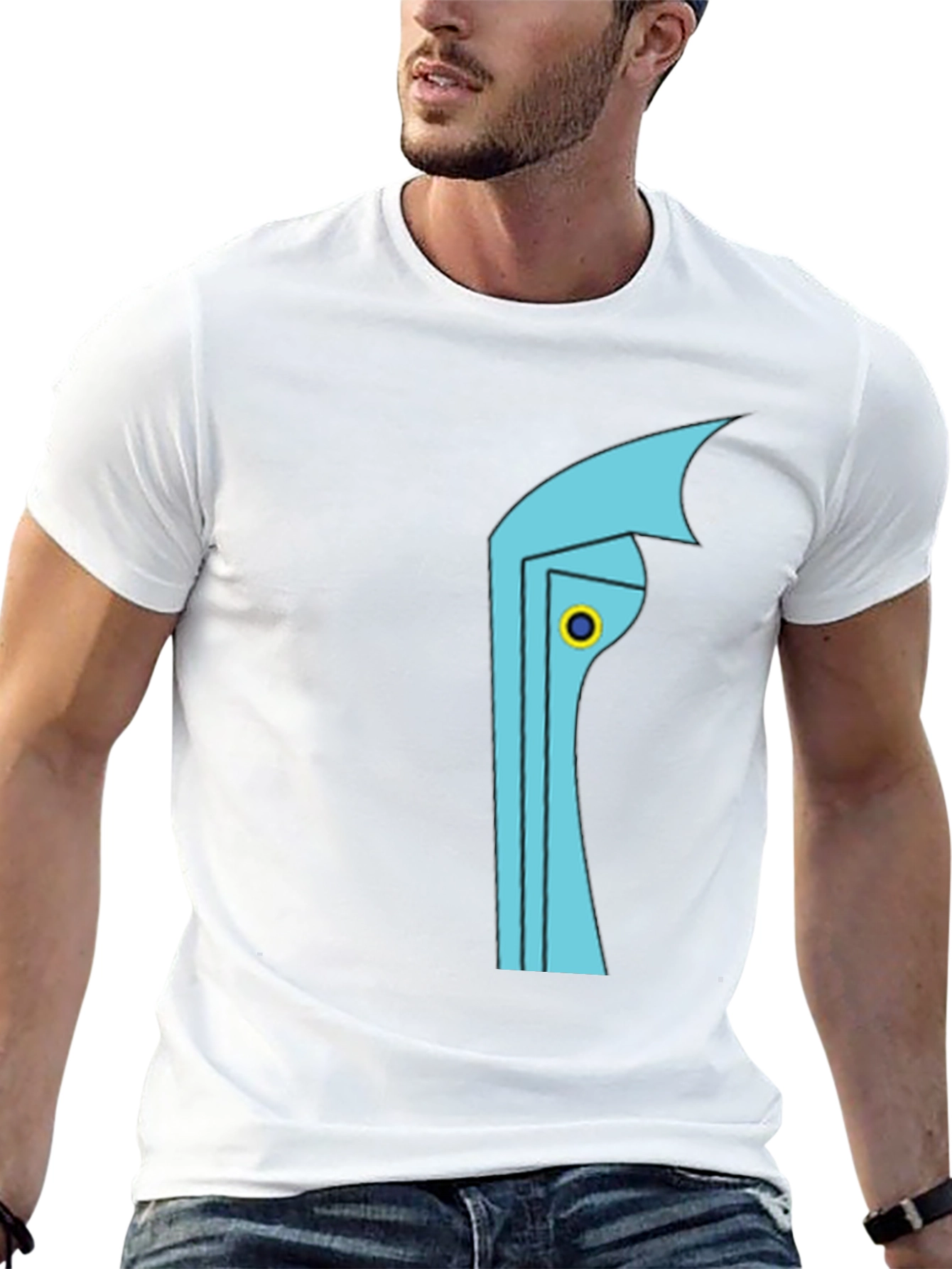 Geometric T-Shirt - Cool Blue Accent