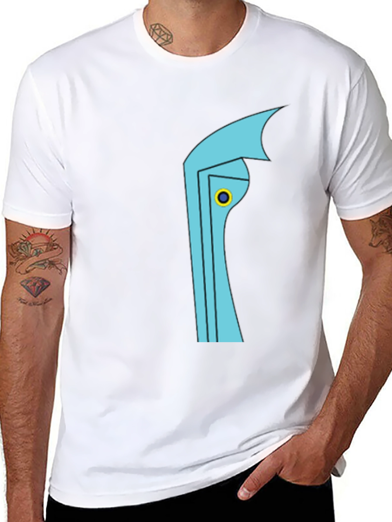 Geometric T-Shirt - Cool Blue Accent