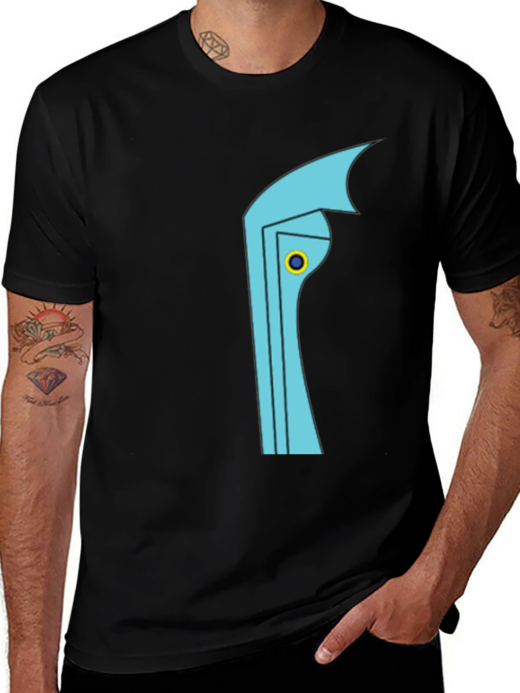 Geometric T-Shirt - Cool Blue Accent