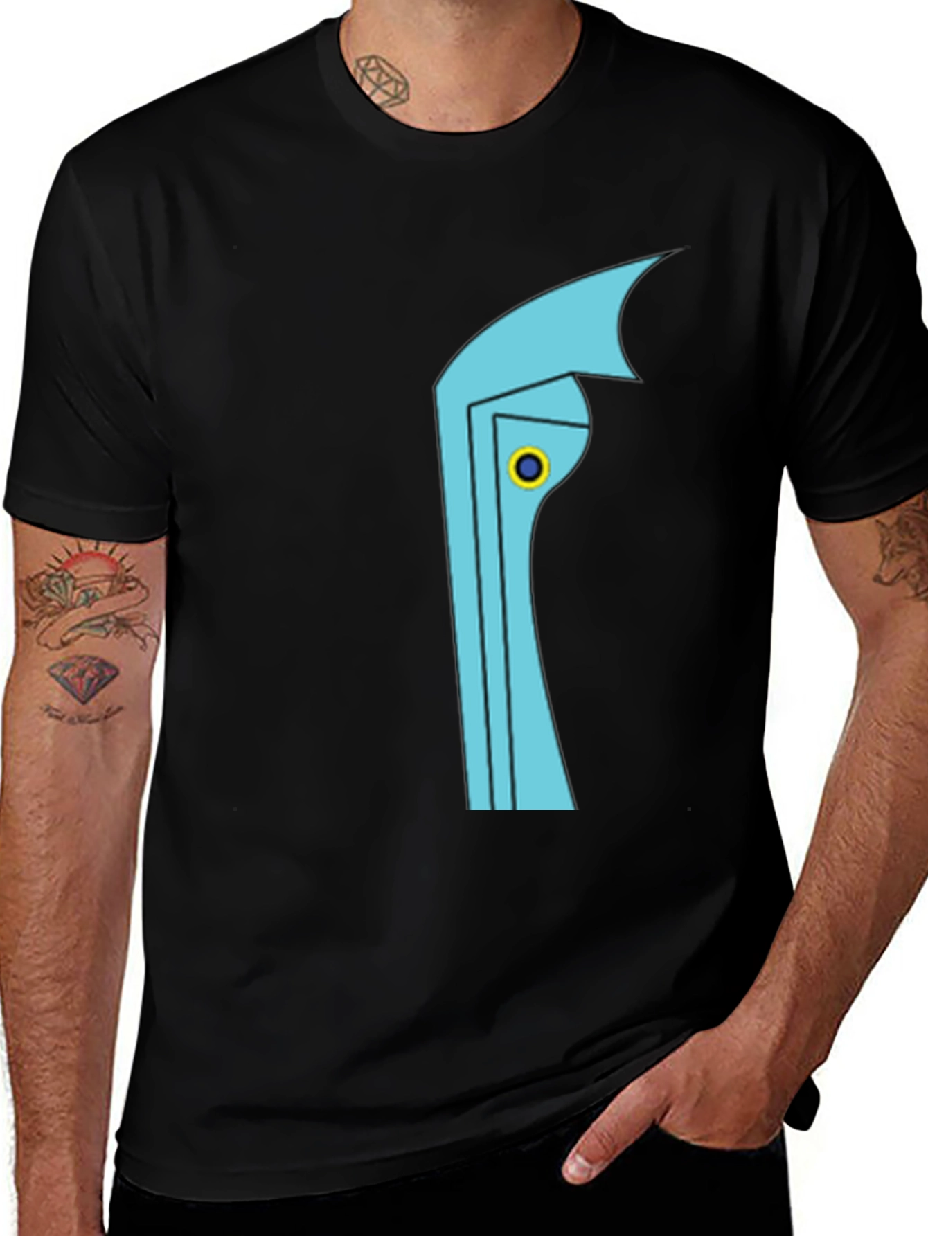 Geometric T-Shirt - Cool Blue Accent