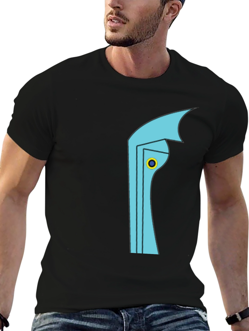 Geometric T-Shirt - Cool Blue Accent