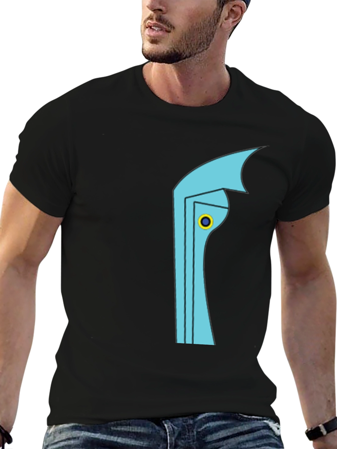 Geometric T-Shirt - Cool Blue Accent