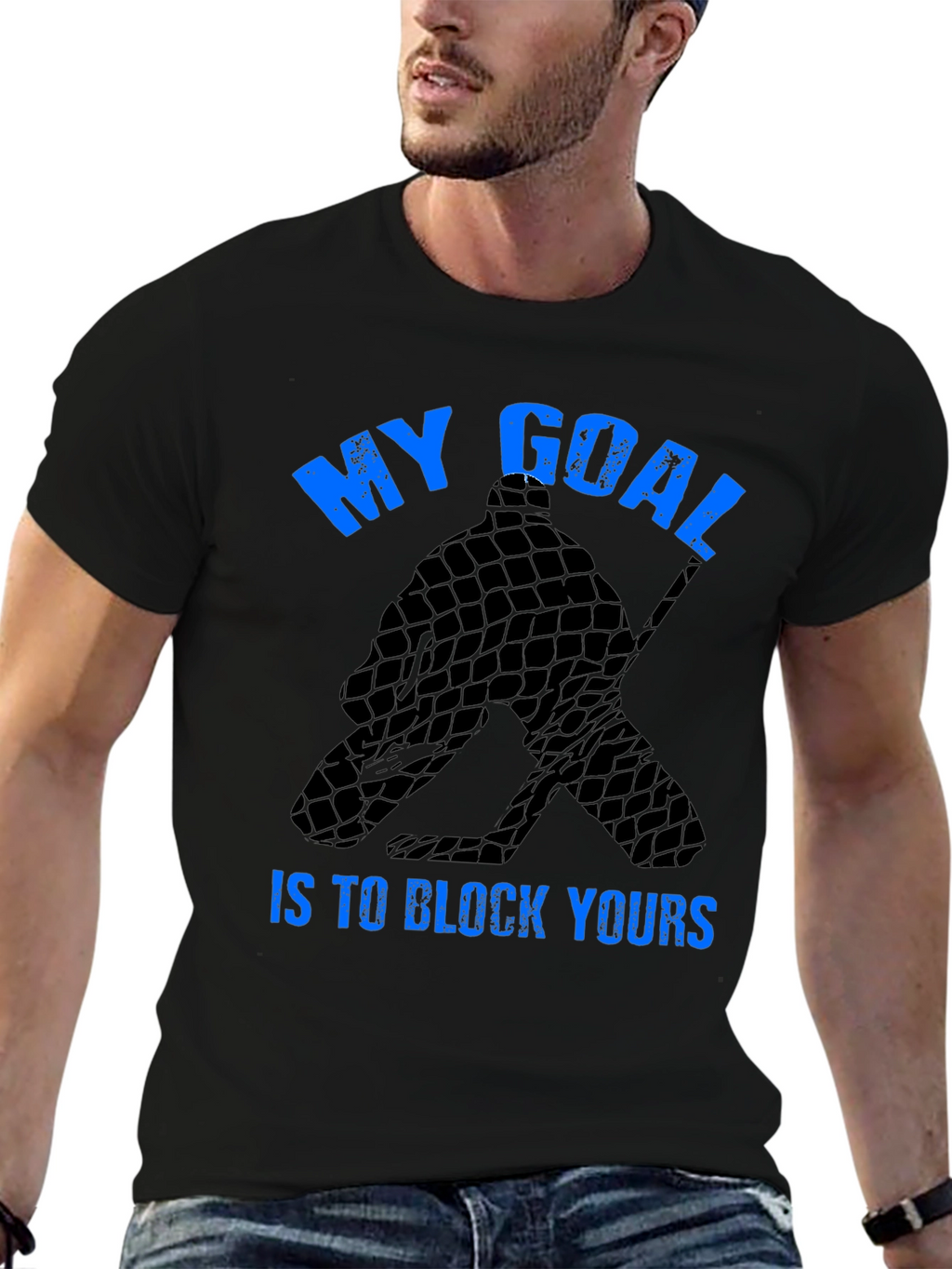 Hockey Goalie Graphic Tee - Block Yours!