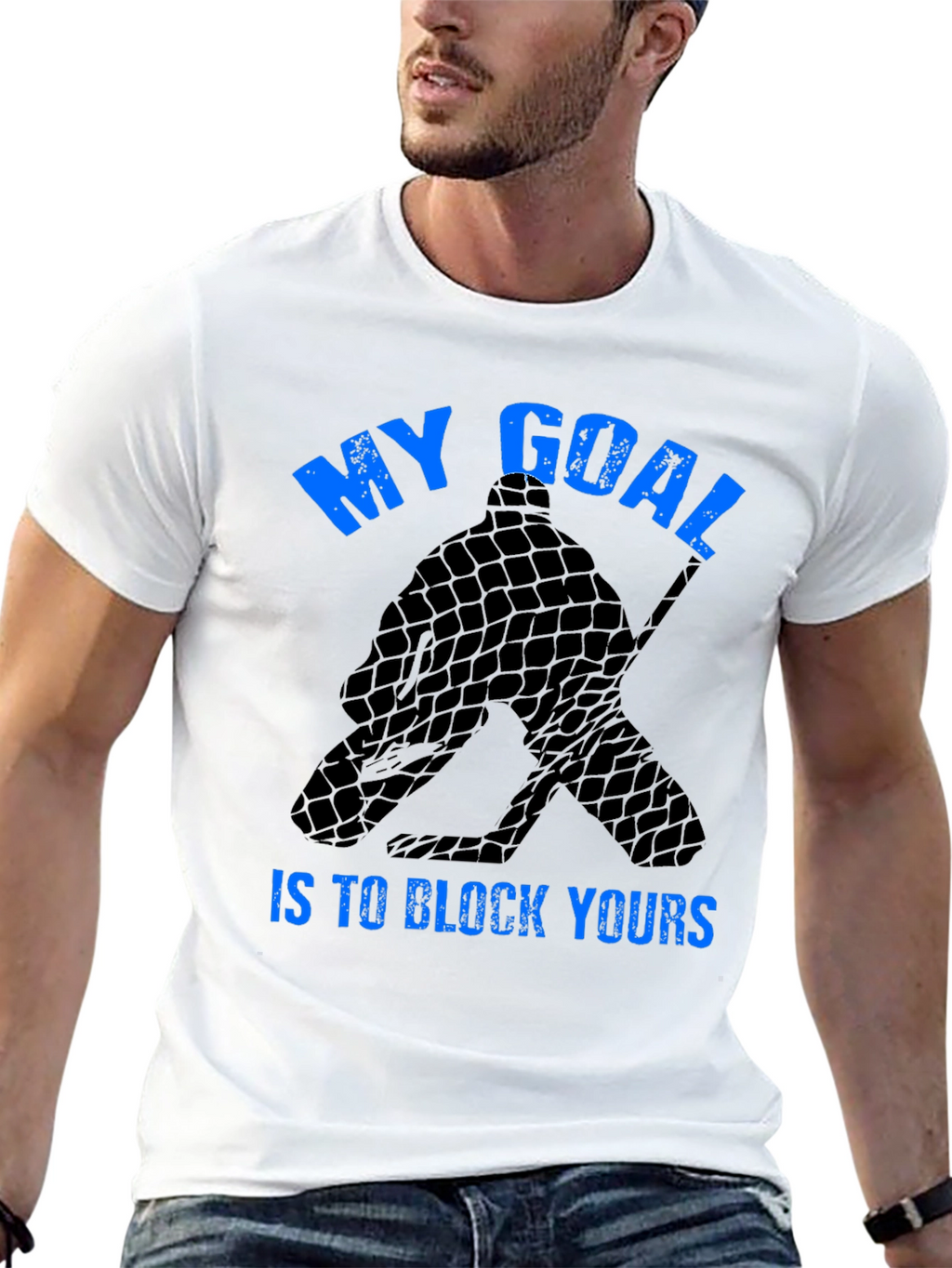 Hockey Goalie Graphic Tee - Block Yours!