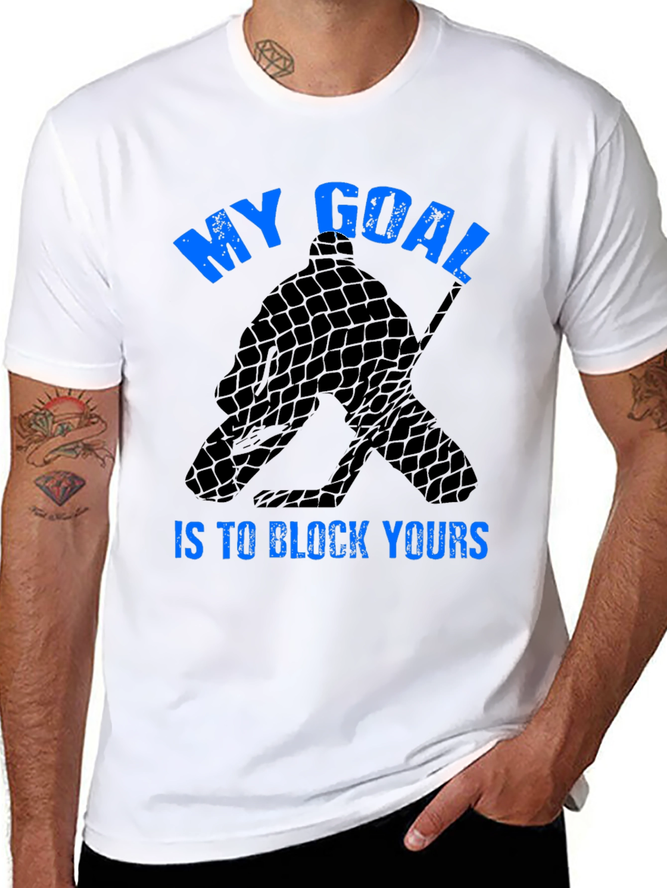 Hockey Goalie Graphic Tee - Block Yours!