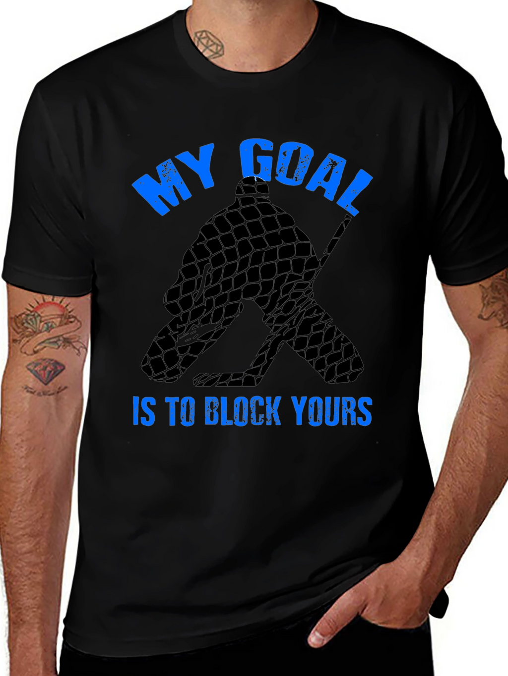 Hockey Goalie Graphic Tee - Block Yours!
