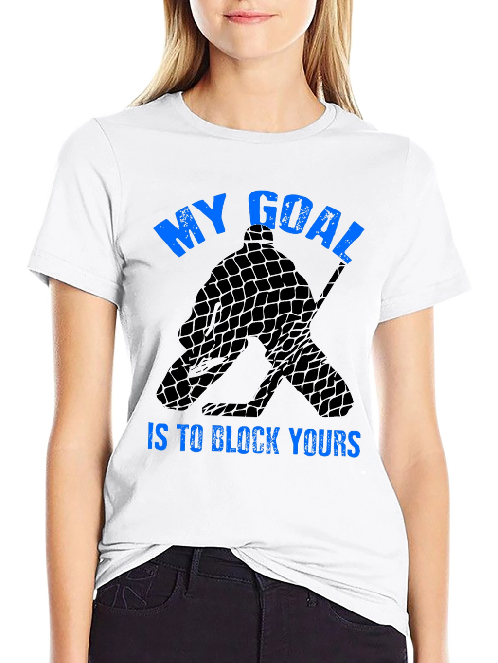 Hockey Goalie Graphic Tee - Block Yours!