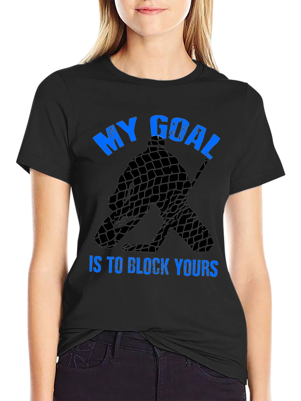 Hockey Goalie Graphic Tee - Block Yours!