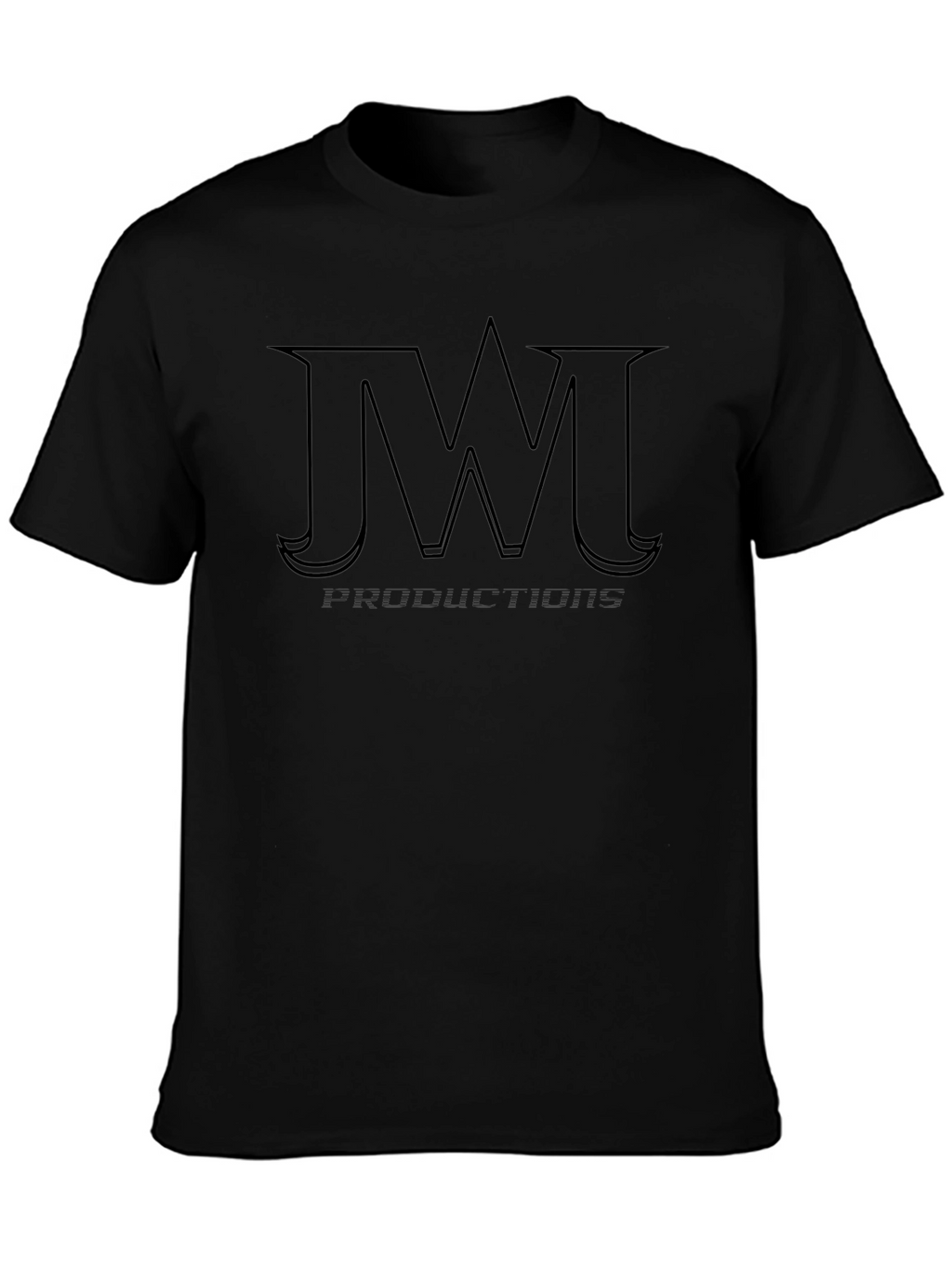 JW Productions Black Graphic Tee Shirt