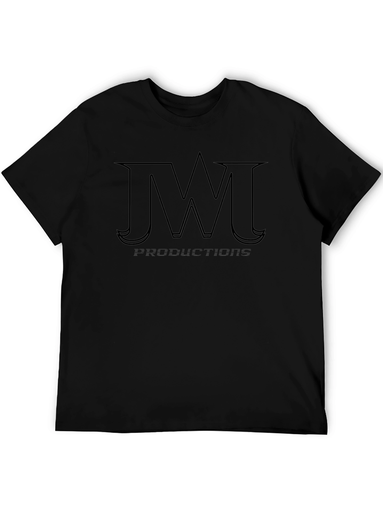 JW Productions Black Graphic Tee Shirt