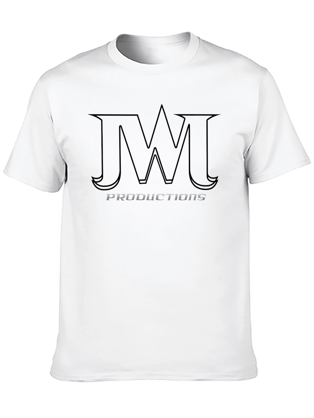 JW Productions Black Graphic Tee Shirt