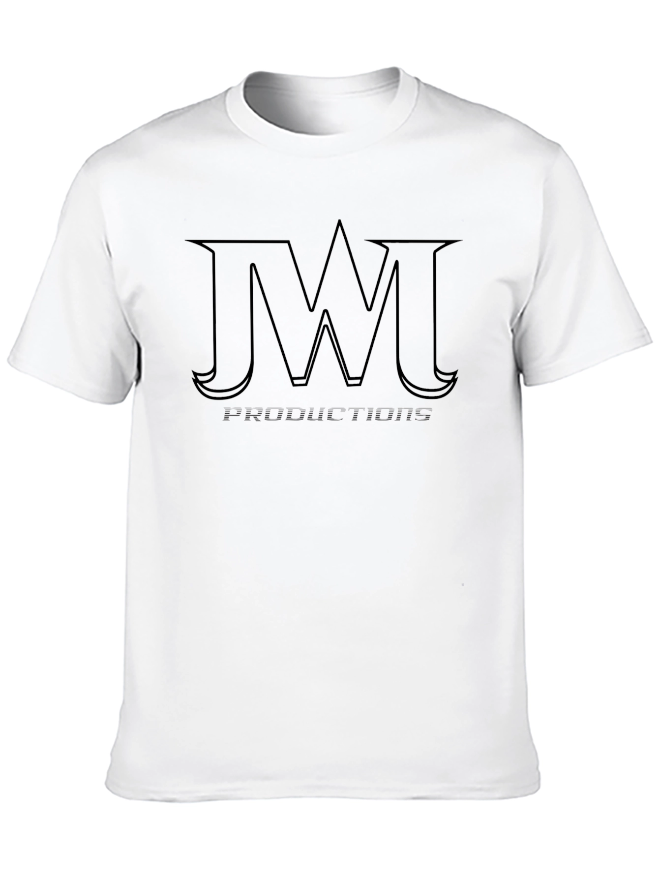 JW Productions Black Graphic Tee Shirt