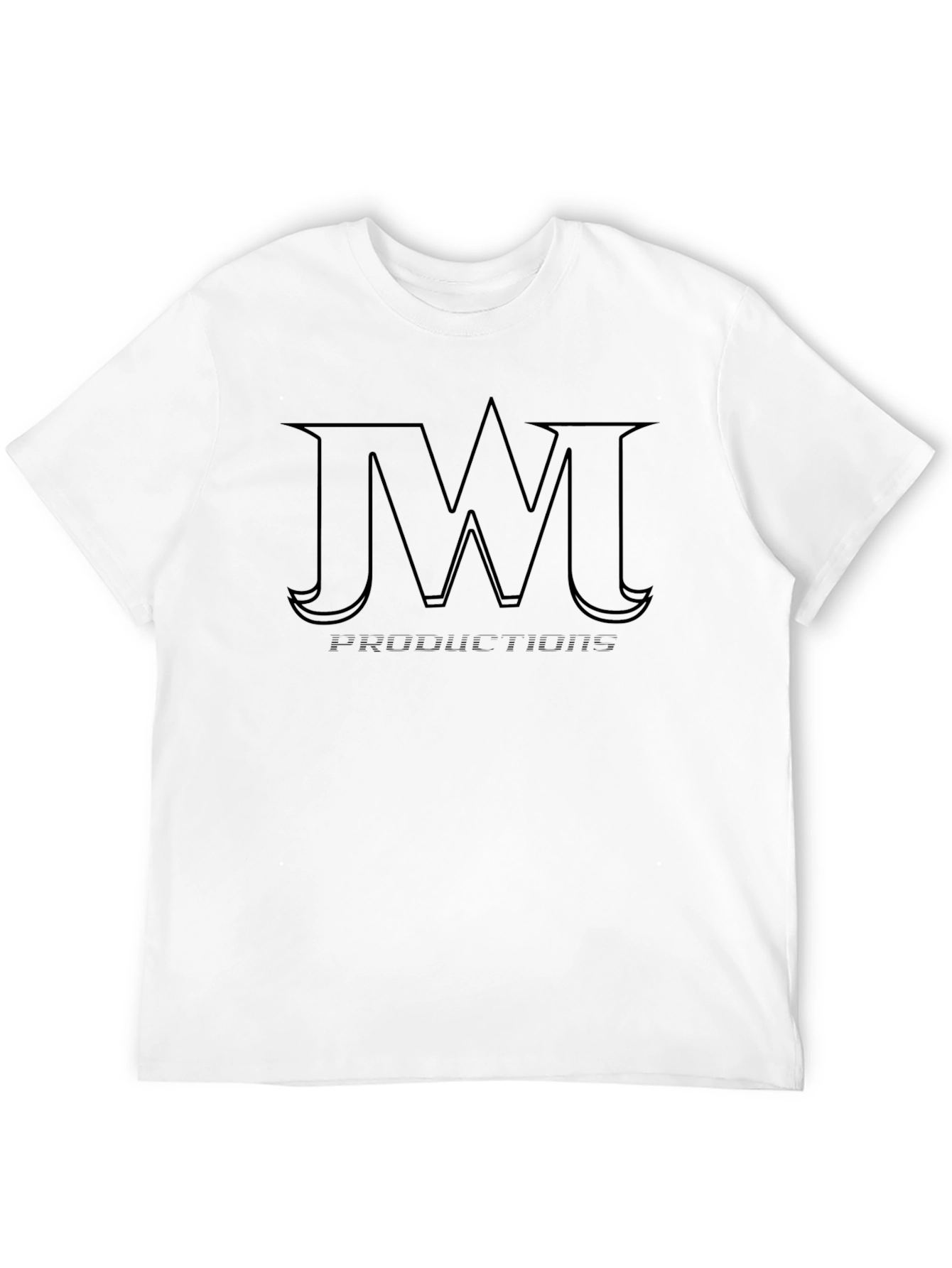 JW Productions Black Graphic Tee Shirt