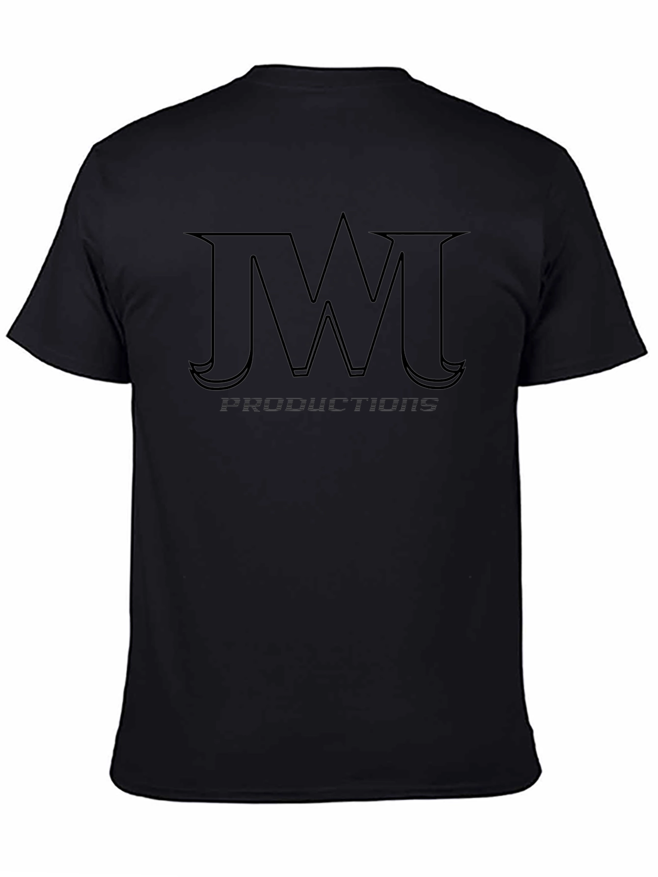 JW Productions Black Graphic Tee Shirt