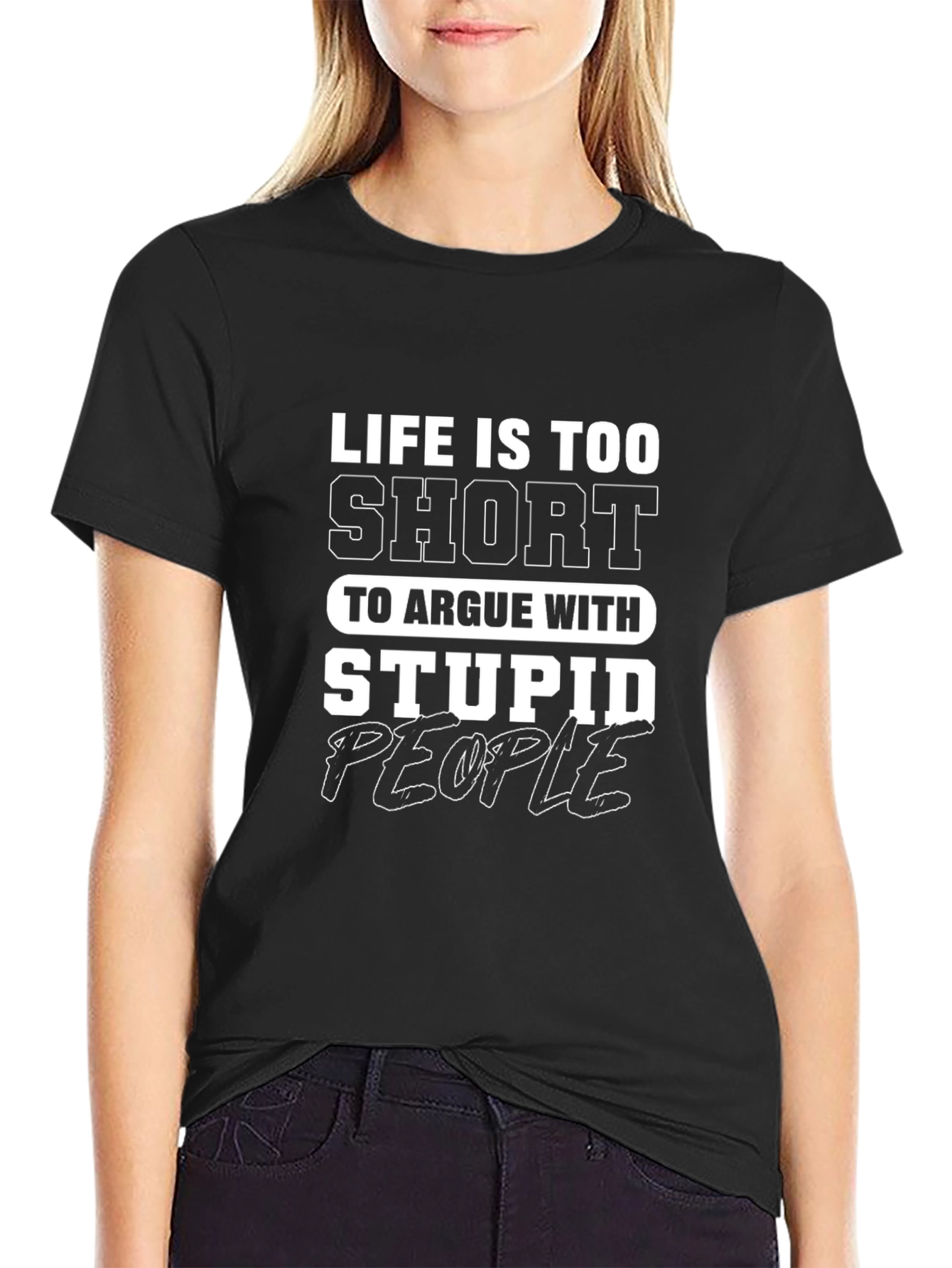 Life Is Too Short Graphic Tee - Black