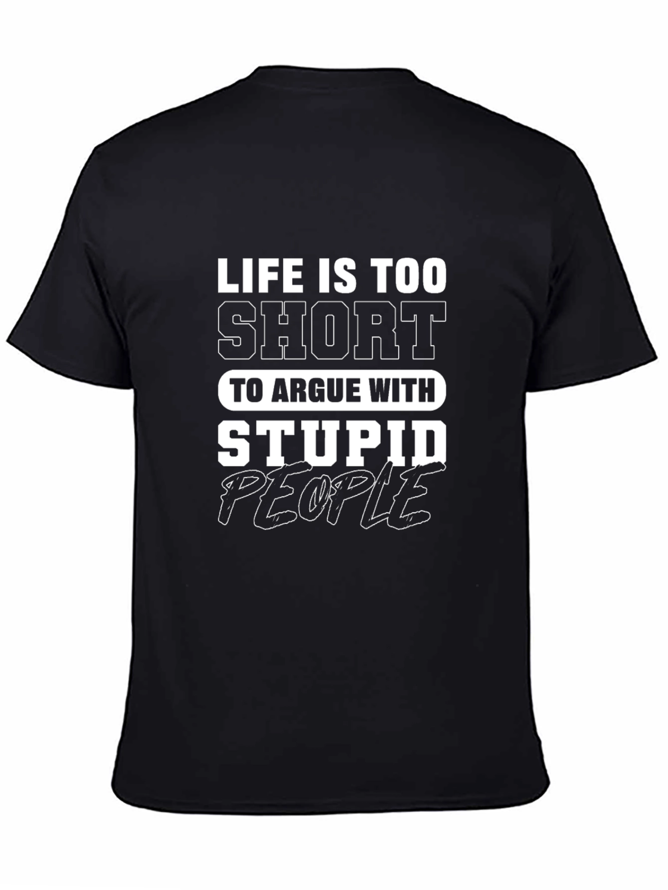 Life Is Too Short Graphic Tee - Black