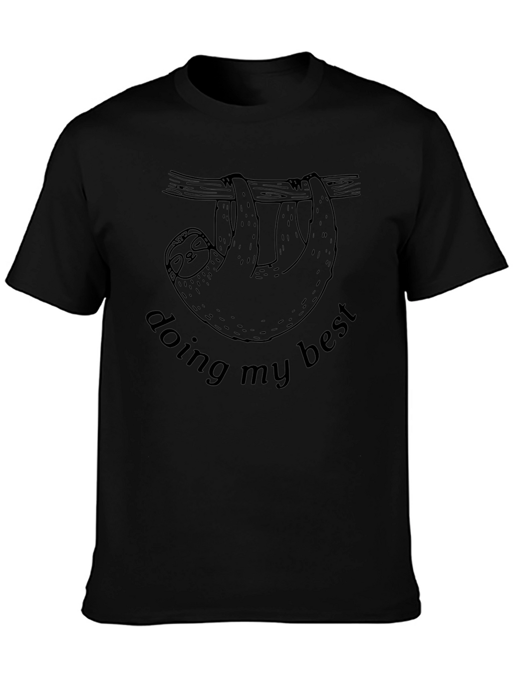 Doing My Best Sloth Graphic Tee - Black