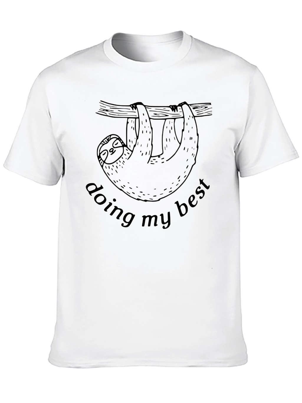 Doing My Best Sloth Graphic Tee - Black