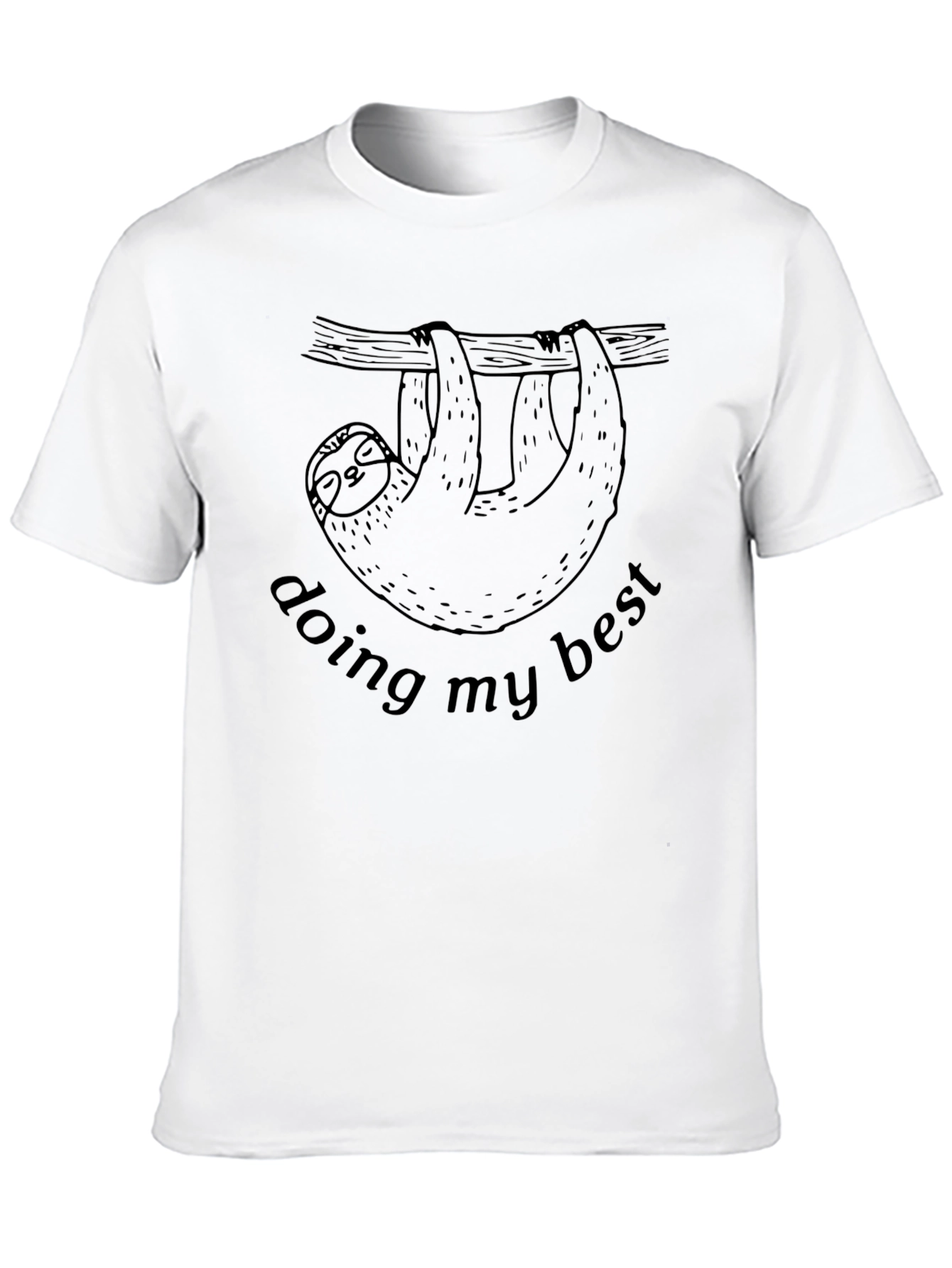 Doing My Best Sloth Graphic Tee - Black