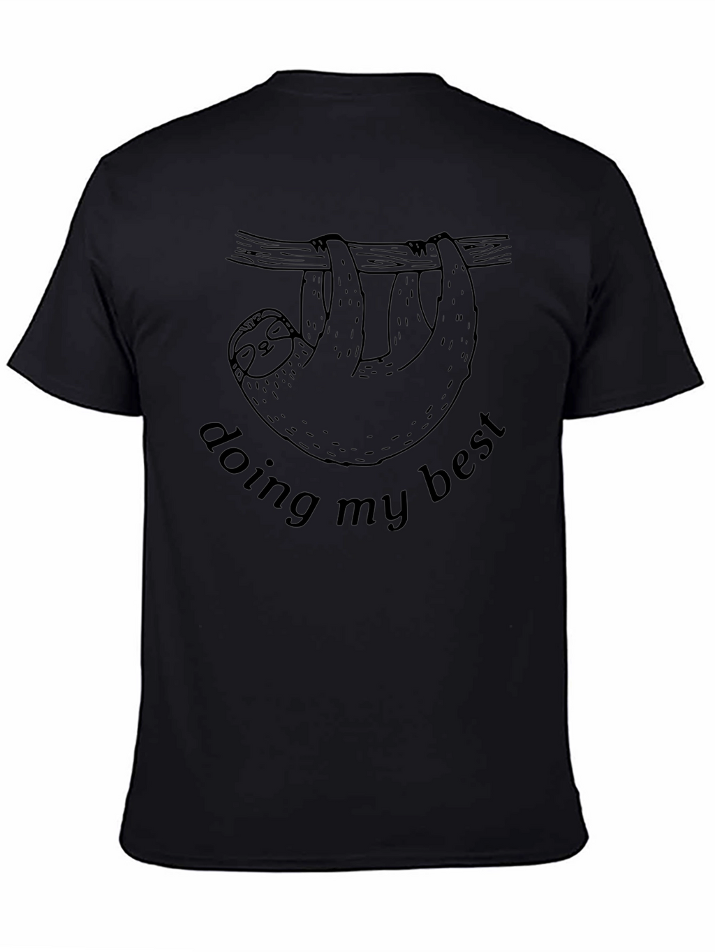 Doing My Best Sloth Graphic Tee - Black