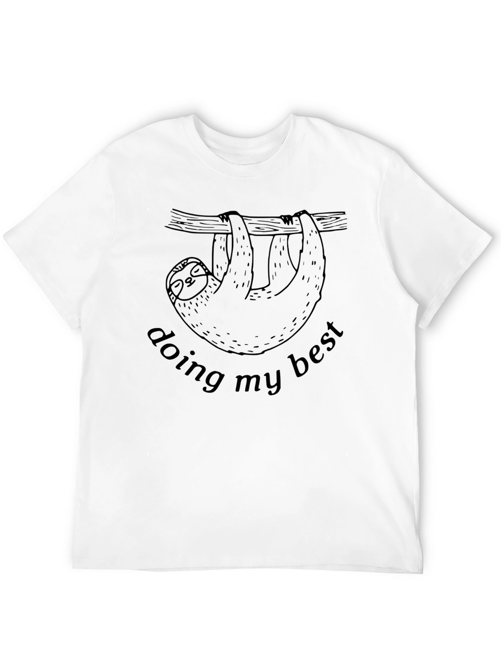 Doing My Best Sloth Graphic Tee - Black