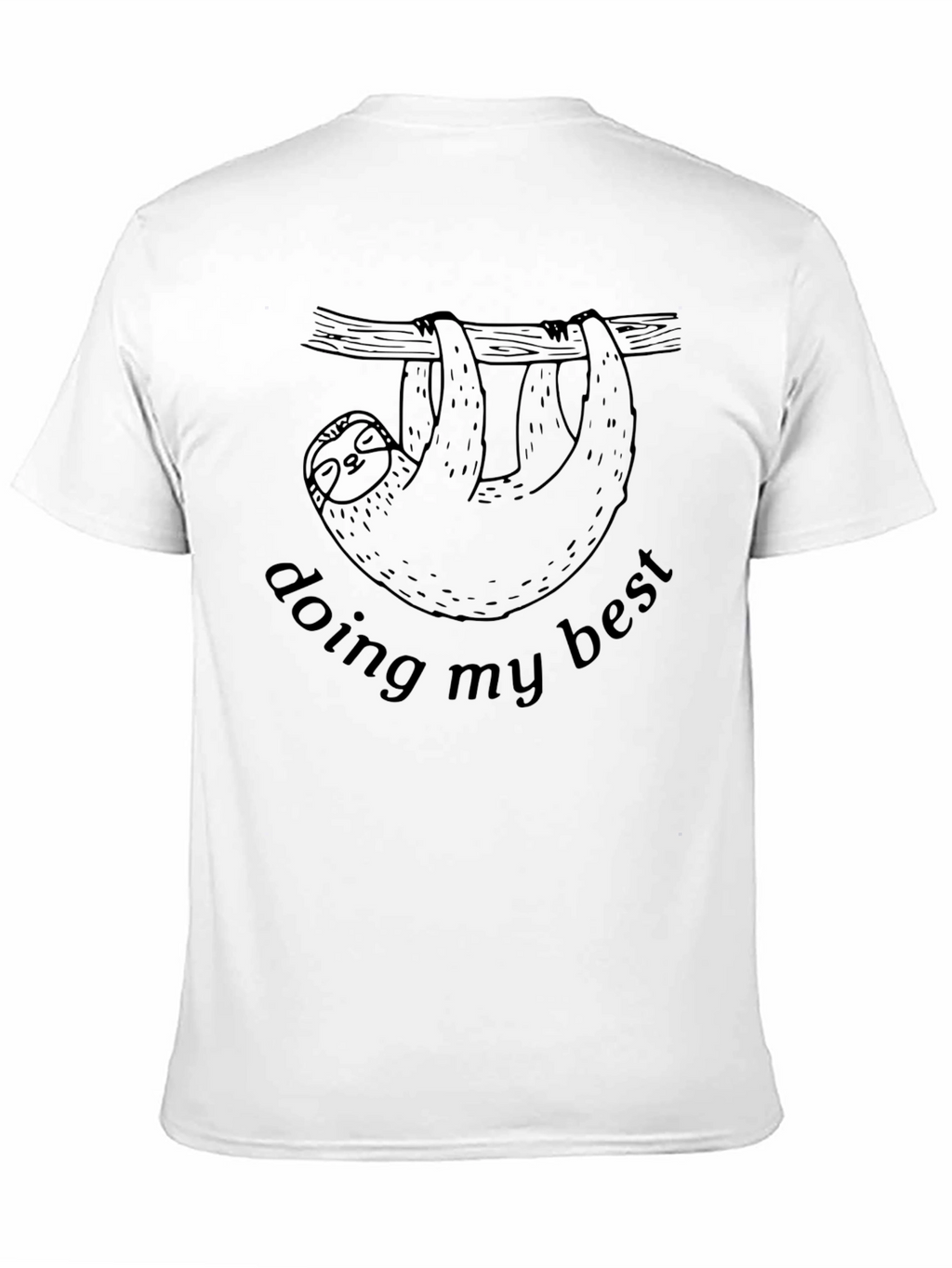 Doing My Best Sloth Graphic Tee - Black