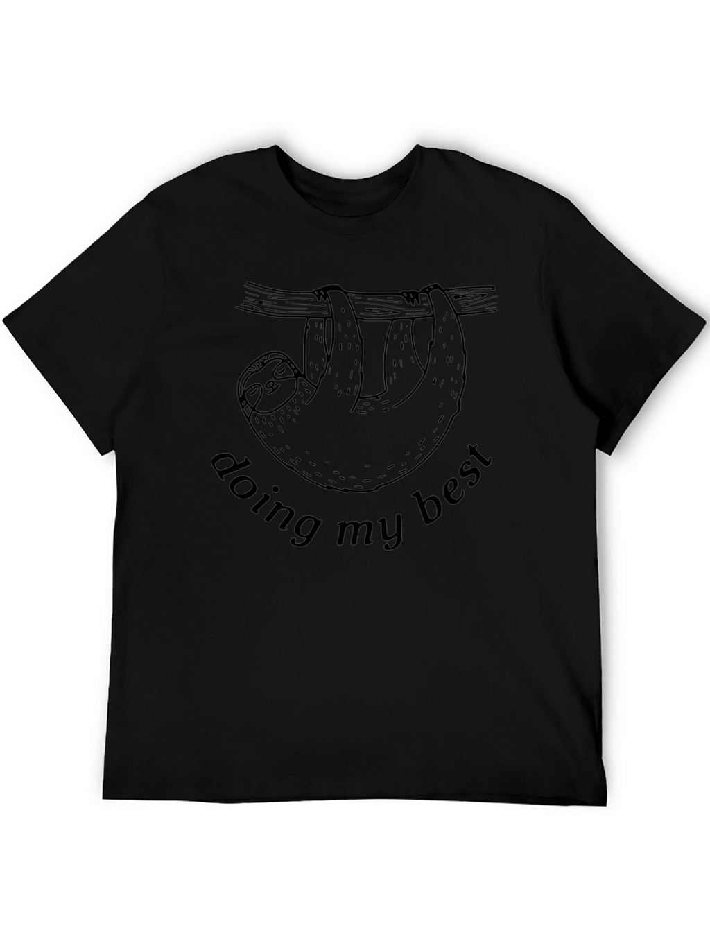 Doing My Best Sloth Graphic Tee - Black