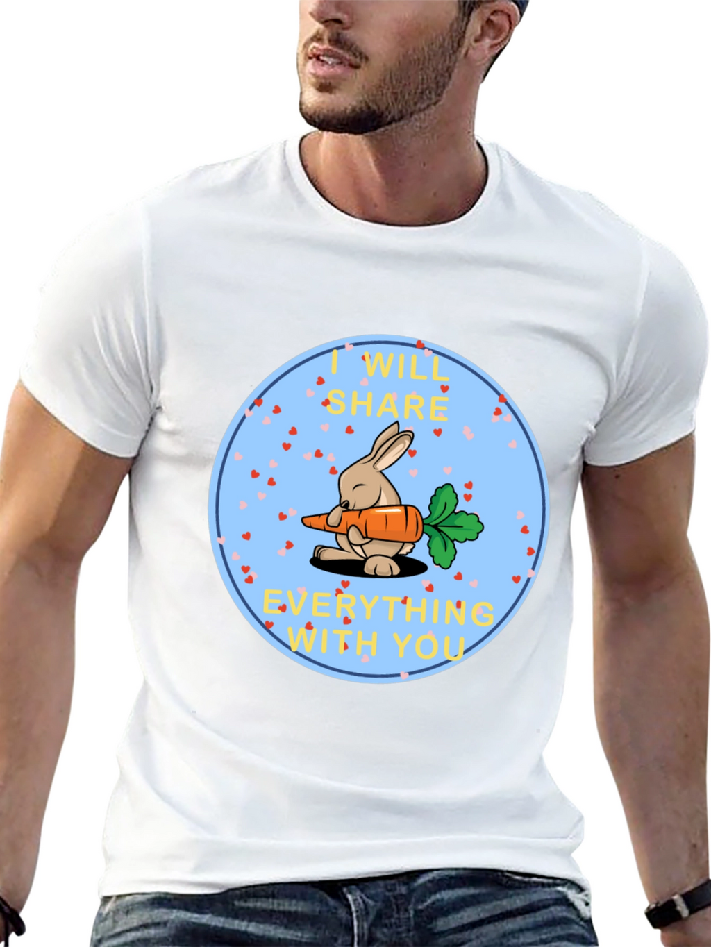 Cute Bunny Share Carrot T-Shirt