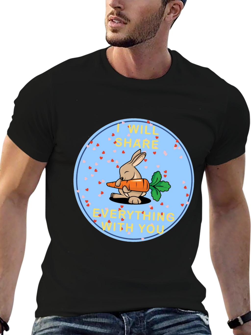 Cute Bunny Share Carrot T-Shirt