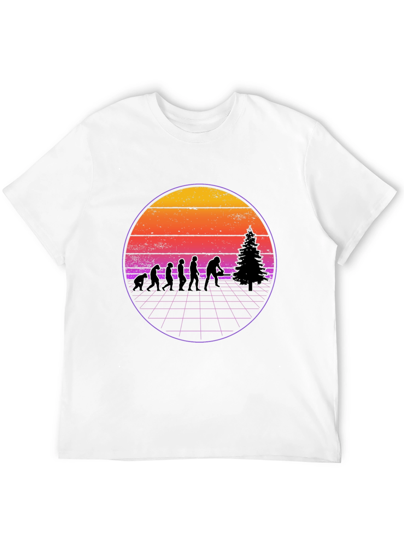 Retro Bigfoot Evolution Christmas T-Shirt