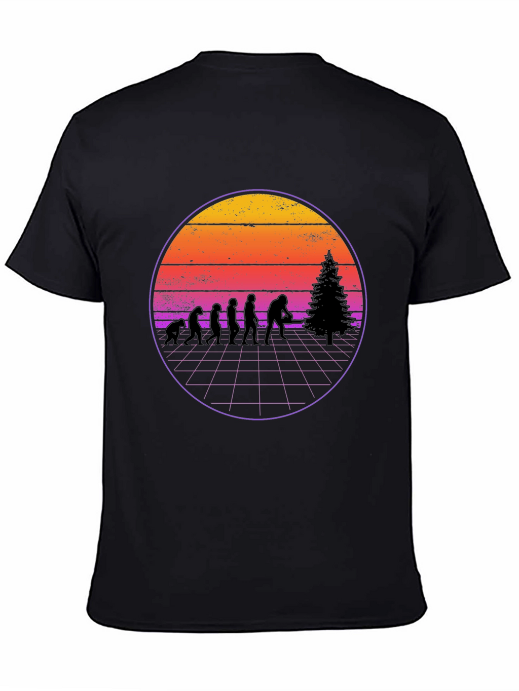 Retro Bigfoot Evolution Christmas T-Shirt