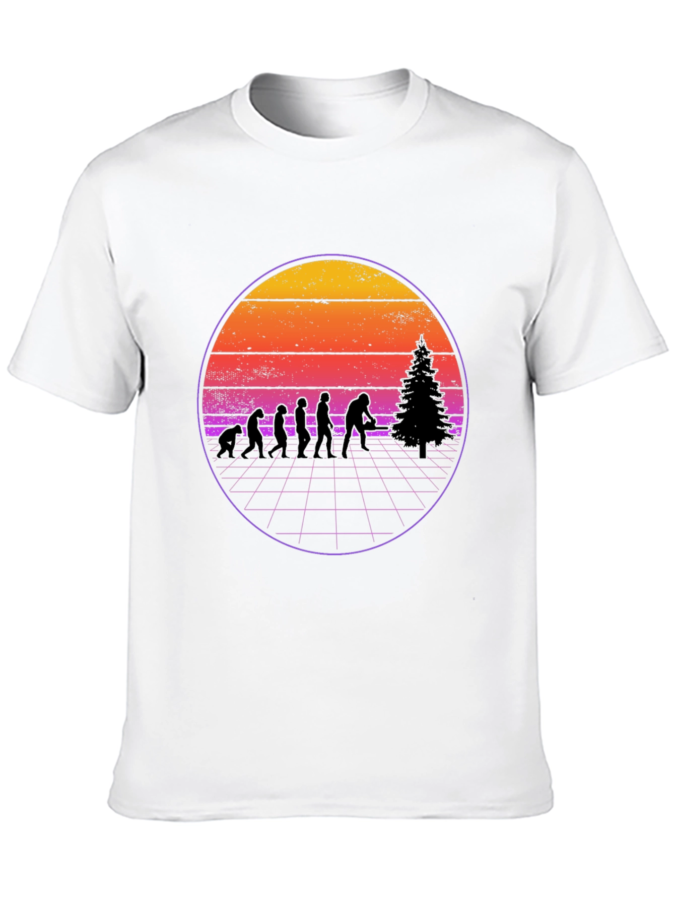 Retro Bigfoot Evolution Christmas T-Shirt