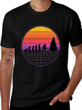 Retro Bigfoot Evolution Christmas T-Shirt