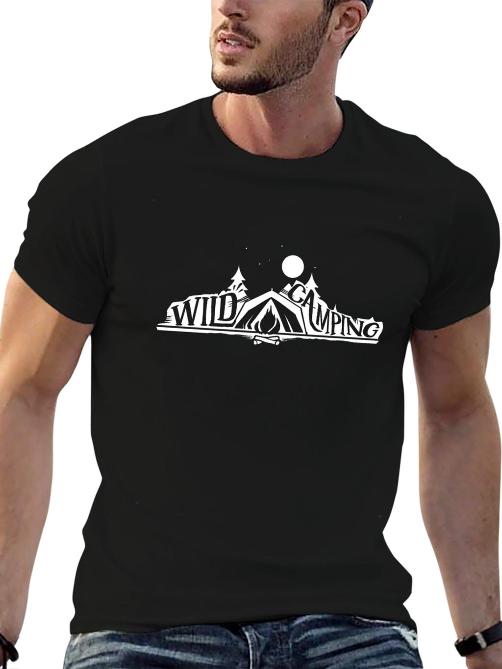 Wild Camping Graphic Tee - Outdoor Adventure Shirt