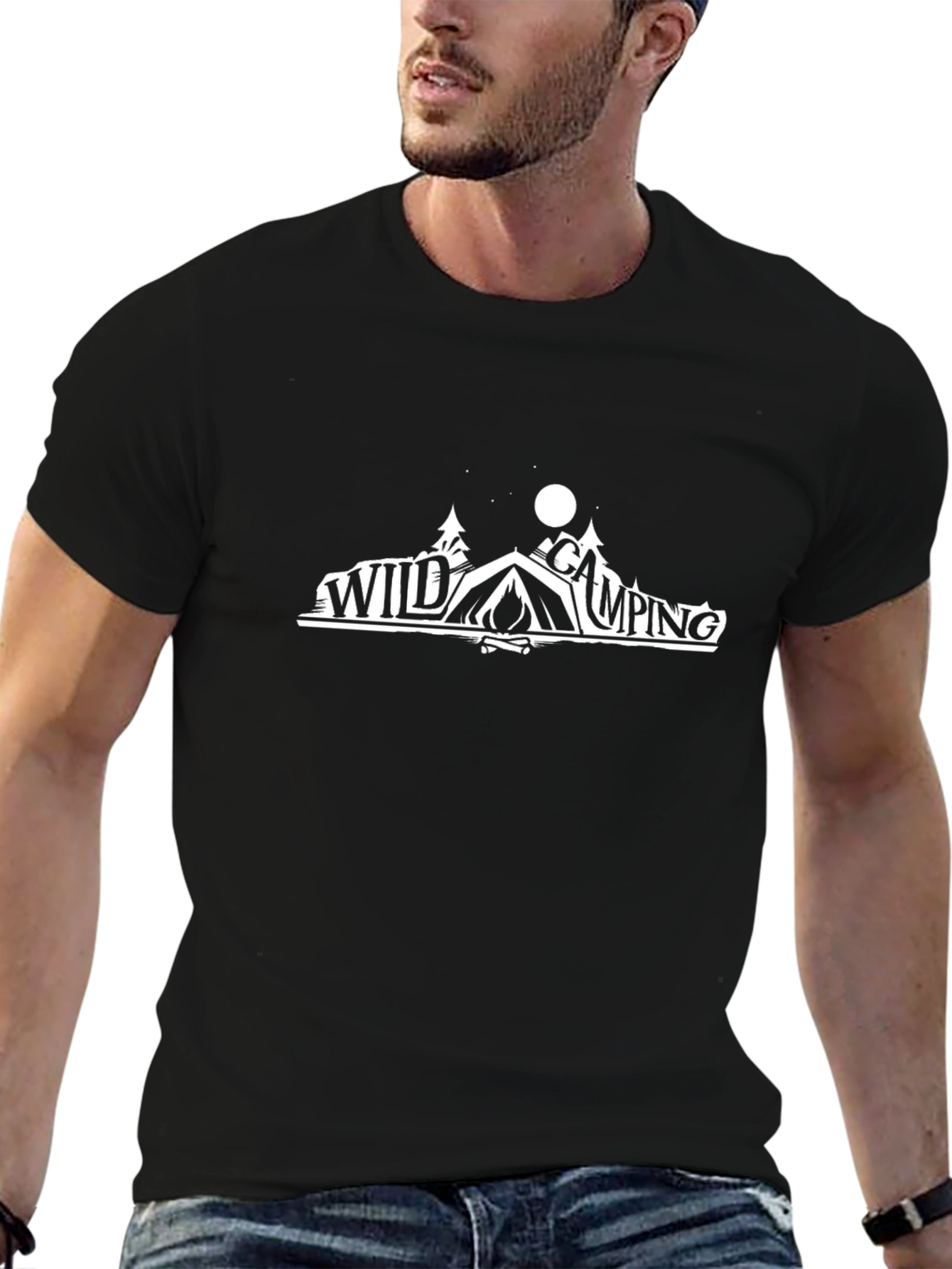 Wild Camping Graphic Tee - Outdoor Adventure Shirt