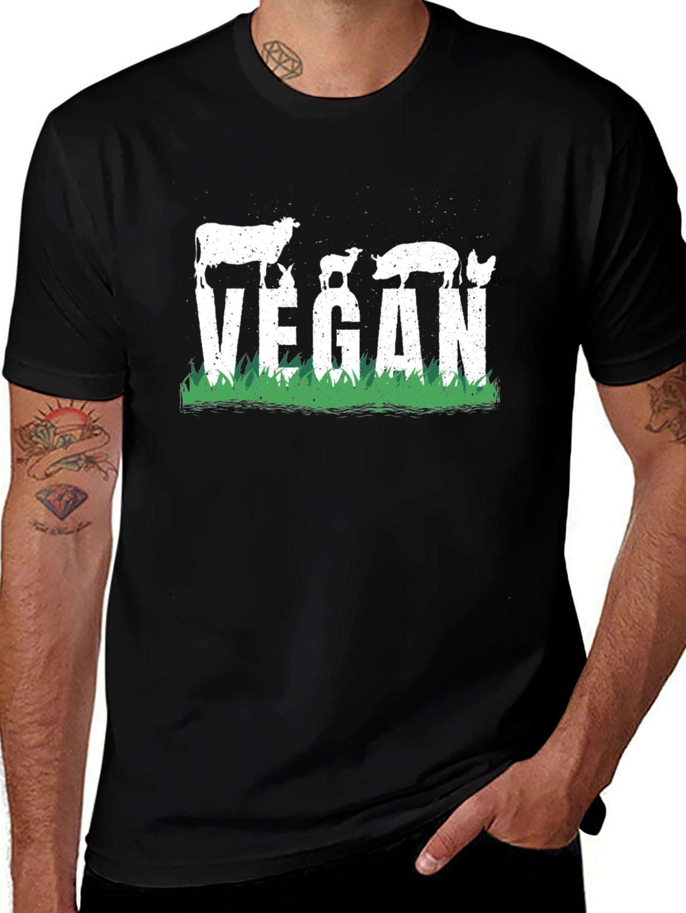 Vegan Animal Silhouette T-Shirt